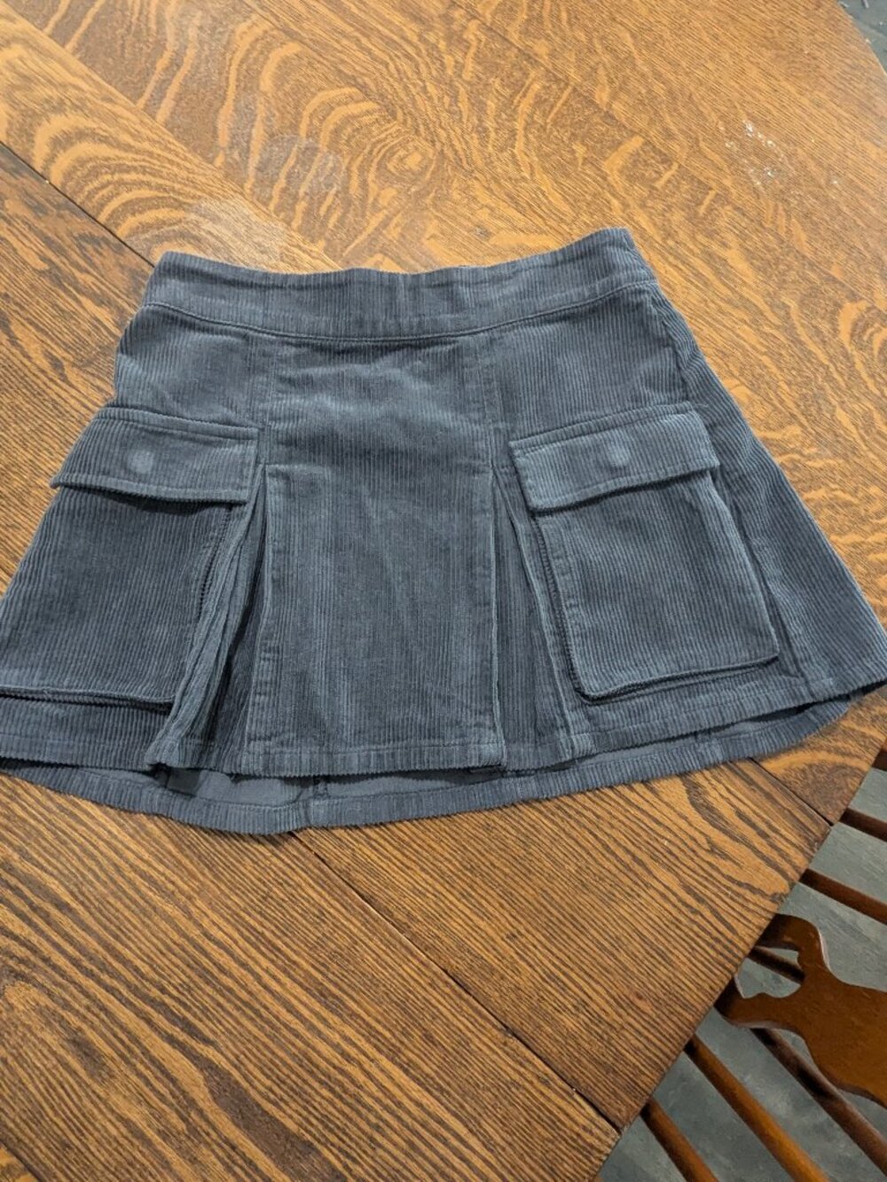 Wild Fable Corduroy Skirt Women's XS Gray with Pockets and Zipper